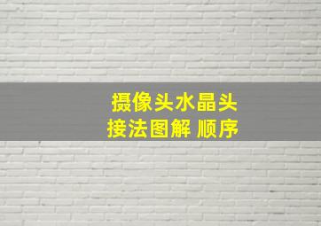 摄像头水晶头接法图解 顺序